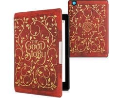 kwmobile e-reader hoesje geschikt voor Kobo Aura ONE hoes - E reader flip case met magnetische sluiting - Ereader cover - Sprookjesboek design in geel / oranje / rood