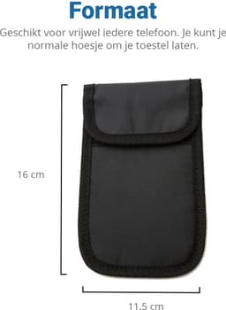SBG Faraday Bag - Universeel Blokkerende Telefoonzak - RFID Blokkeertas voor Telefoons - Pouch voor Autosleutels - Signaal Blokkerende Zak - Zwart — thumbnail 2