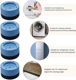 Trillingsdempers Wasmachine - Wasmachine Verhoger - Wasmachine Dempers - Anti Trillingsmat - Set van 4 stuks – Geluidsdempers - Droger - Vaatwasser geluidsbescherming anti-trillingsmat — thumbnail 3