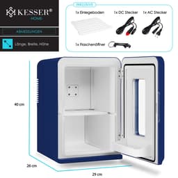 KESSER® Tafelmodel Koelkast 15 Liter AC DC 220-240V en 12V - Mini Koelkast Vrijstaand met Verwarmingsfunctie - Koelbox ideaal voor Auto en camperen - — thumbnail 19