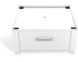 Wasophoogte® Wasmachine verhoger met lade - Wasmachine opbouwmeubel - Wasmachine sokkel - 31cm hoog - Wit - Universeel