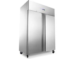 Koelkast - 1200 L - 6 Verstelbare Roosters (2/1 GN) - op Wielen - Roestvrijstaal
