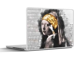 Laptop sticker - 14 inch - Meisje met de parel - Vermeer - Collage - 32x5x23x5cm - Laptopstickers - Laptop skin - Cover