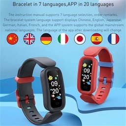 DrPhone KidstimeX12 – Smartwatch Voor Kinderen – Waterdichte Smartwatch – Smartwatch Met Notificaties Meldingen – Hartslagmeter – Stappen & Calorietelleren – Licht Paars — thumbnail 5