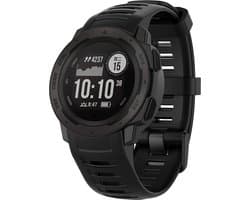 Strap-it Siliconen smartwatch bandje - geschikt voor Garmin Instinct 1 / Garmin Instinct 2 - zwart