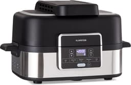 Klarstein 2-in-1 Heteluchtfriteuse met Grill, Airfryer met Snelle Opwarming 1500 W, XL Heteluchtfriteuse, Hetelucht Friteuse om te Frituren, Heteluchtfriteuse + Accessoires, Grillplaat, Frituurmand, 5 L — thumbnail 4