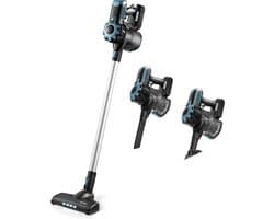 TZS First Austria Draadloze Steelstofzuiger - Zakloze Stofzuiger -120W - 3-in-1 Stofzuiger - Accu - 40 Minuten - Zwart