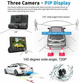 Lexium Dashcam voor auto - Dashcam - Dashcam voor auto voor en achter - Dashcam voor en achter - Dashcam voor en achter draadloos - Dual dashcam — thumbnail 5