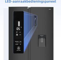 CHiQ FSS559NEI42D - Amerikaanse koelkast - 559 Liter - No Frost - 5.5 L Waterdispenser - Digitaal LED Display - Inverter Compressor - Snelvriezen tot -32℃ - 12 jaar garantie op compressor — thumbnail 7
