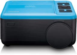 Bluetooth beamer - Mini Beamer met DVD speler - 2800 lumen - 30.000 uur levensduur - Full HD - Bluetooth 5.0-2 x HDMI - USB - SD - AV-in - VGA - blauw Beamer — thumbnail 1