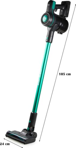 PRIMO PR509SV 3-in-1 Steelstofzuiger Draadloos - Stofzuiger zonder zak - Kruimelzuiger - Extra fluffybrush - Grijs/Groen — thumbnail 3