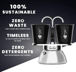 Express Inductie Koffiemachine - 2 Kopjes (100 ml) - Geschikt voor Alle Warmtebronnen - Zwart — thumbnail 5