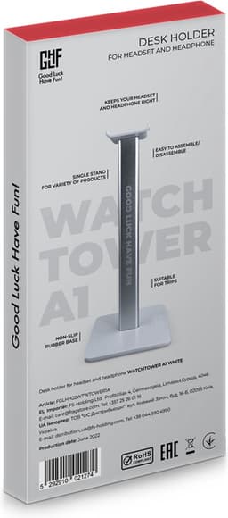 FragON - Watchtower A1 - Hoofdtelefoonhouder - Wit — thumbnail 2