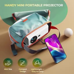 Equivera Mini Beamer - Draagbare Beamer - Beamer - Mini Beamer Projector - Projector - Mini Projector — thumbnail 5