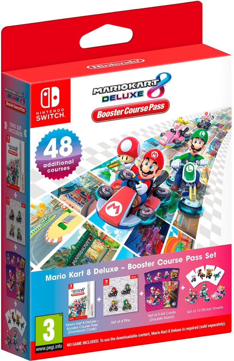 Nintendo Mario Kart 8 Deluxe – Booster Course Pass, Downloadable Content (DLC) voor videogames, Nintendo Switch, Mario Kart 8 Deluxe, Duits, Nederlands, Engels, Spaans, Frans, Italiaans, Japans, Portugees, Russisch, E (Iedereen), 06/10/2023 — afbeelding 1