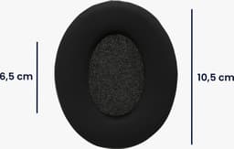 kwmobile 2x oorkussens voor koptelefoon - geschikt voor Sony WH-CH700N / WH-XB900N / WH-CH710N / WH-CH720N / MDR-10R - Earpads voor oortelefoon - In zwart — thumbnail 5