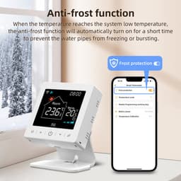 Thermostaat | Wifi | Tiptoetsbediening | Opbouw | Verwarmen | Tuya Smart Life | Zwart — thumbnail 2