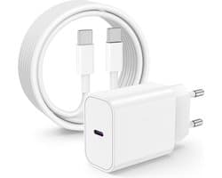 oTronica USB C Adapter 30W snellader met usb C naar usb C kabel 1M Geschikt voor o.a. Smartphone en Tablet