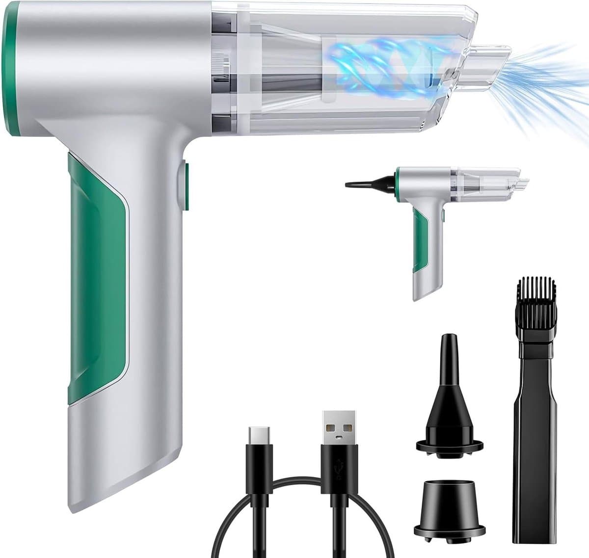 13 kPa draadloze mini-handstofzuiger - USB-oplaadbaar - draagbaar en licht - nat en droog - accu handstofzuiger auto - voor outdoor kantoorreiniging — afbeelding 1