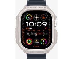 Spigen Rugged Armor Apple Watch Ultra / Ultra 2 Hoesje Beige