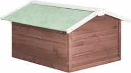 vidaXL - Overkapping - voor - grasmaaier - 72x87x50 - cm - vurenhout - mokka - en - wit — thumbnail 5
