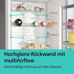 Siemens KG49NXXCF - iQ300 - Koelkast - Koel-vriescombinatie - Energielabel C - Total No Frost Nooit meer ontdooien - Zwart - hyperFresh ruimte voor groente en fruit - superKoelen functie — thumbnail 7