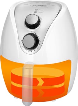 Monzana Heteluchtfriteuse - 3,6L anti-aanbaklaag 9in1 Functie - Wit — thumbnail 13