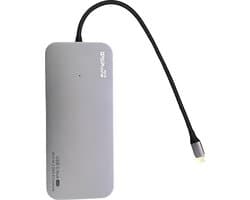 DrPhone MDX1 - USB 3.2 GEN2 Hub + SSD Extra Opslag Ruimte voor Laptop - NVME M2 - HDMI 4K60hz - SD/Micro SD - PD 100W Dock