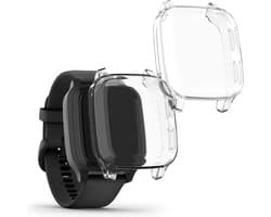 kwmobile 2x smartwatch hoes geschikt voor Garmin Venu Sq Music / Sq hoesje - Siliconen sporthorloge cover - Activity tracker case in transparant