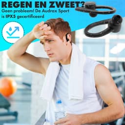 Audrax Sport Draadloze oordopjes – Oortjes Draadloos - Noise Isolation - 75 Uur Afspeeltijd - IPX7 Waterbestendig - Fysieke knoppen - Oplaadcase met display - Hardlopen - Zwart — thumbnail 3