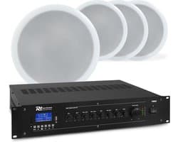 100V geluidsinstallatie - Power Dynamics - 60W versterker met Bluetooth en 4x inbouw speaker (2-weg - 5'')
