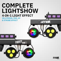 MAX PartyBar10 lichtset - 2x Jelly Moon, 2x PAR spot en Blacklight/Stroboscoop — thumbnail 5