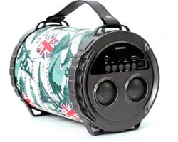 Platinet BAZOOKA Bluetooth V2.1 Luidspreker - 20W - Draadloos - Karaoke functie - Draagbare speaker - Zwart - Werkt op 3000mAh batterij