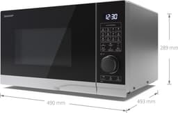 Sharp YC-PC254AE-S combimagnetron met grill en heteluchtoven - 900W - 25 liter - zilver — thumbnail 5
