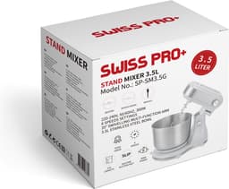 Swiss Pro+ | Keukenmachine 3.5LKrachtige Keukenrobot | 3.5L 300W - Zilver 3.5 LiterSP-SM3.5Z KEUKENMACHINE ZILVER 3.5L — thumbnail 5