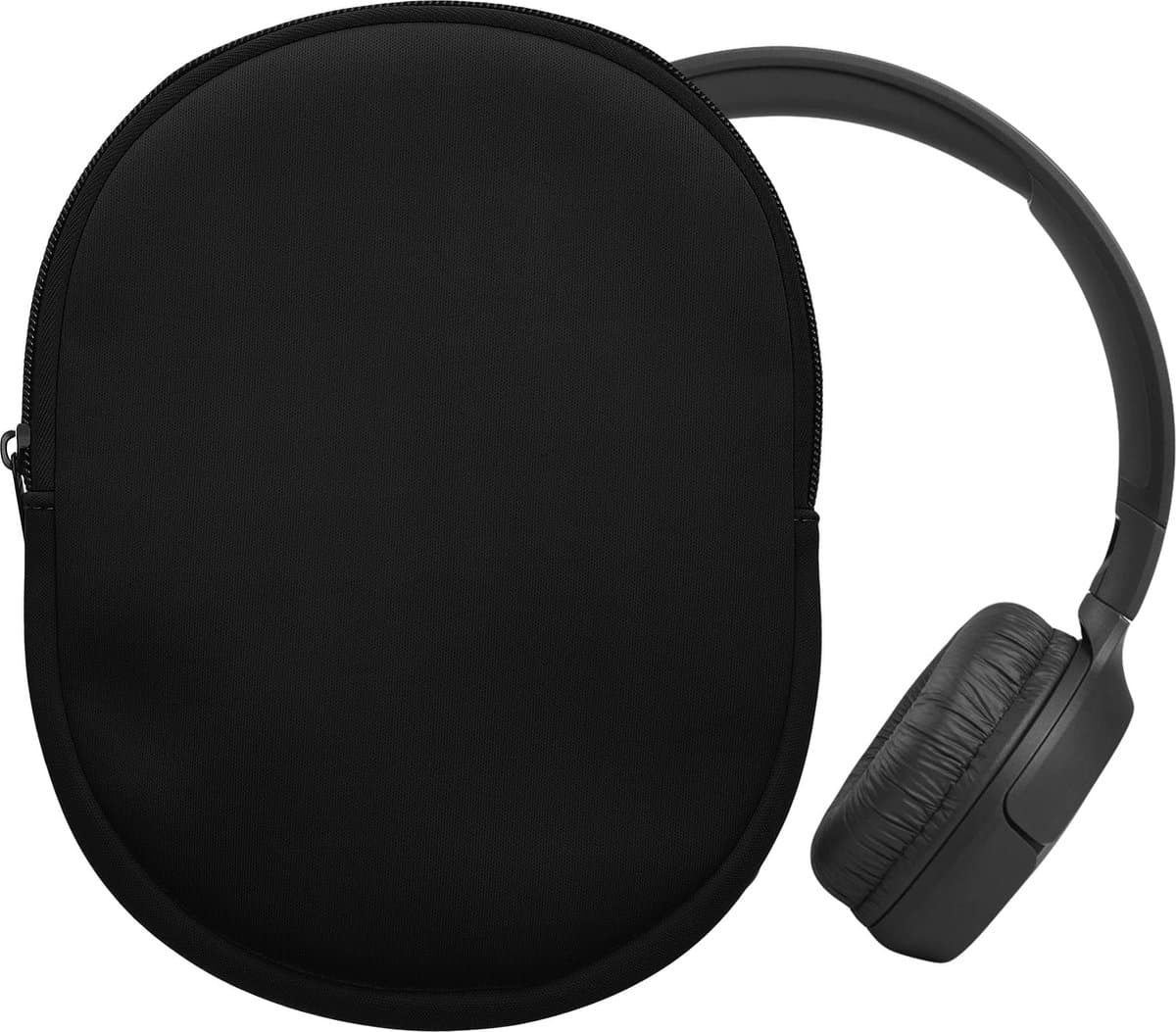 kwmobile hoes geschikt voor JBL Tune 600 / 500BT / 510BT / 450 - 21,5 x 16 cm - Beschermhoes voor headset in zwart - Van neopreen — afbeelding 1