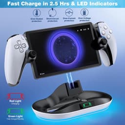YONO Oplaadstation met RGB Led geschikt voor Playstation Portal - Charging Dock PS5 Portable - Oplader - Standaard — thumbnail 2