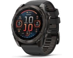 Garmin Fenix 8 Sapphire AMOLED 51mm - Carbon Gray DLC Titanium - Multisport GPS Smartwatch - Zwart/Grijs