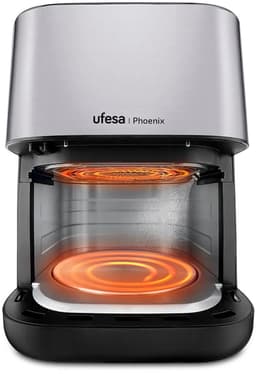 Ufesa Phoenix 6L Enkel Vrijstaand 1800 W Heteluchtfriteuse Zwart, Roestvrijstaal — thumbnail 10