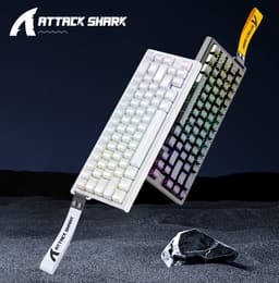 ATTACK SHARK X68HE - Magnetic Switch Wired Gaming Toetsenbord - 66keys - RGB - Side Printed PBT Keycaps - Decorative Lanyard - 8Khz - 0.01mmRT - 0.125ms - Black Contour Line — thumbnail 3