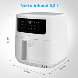 MEDION XL Airfryer P10 - 6,8 L - 2150 W - 9 programma’s - Wit — thumbnail 9