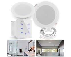 Power Dynamics A50 badkamerspeakerset - Bluetooth speaker voor badkamer - 5 Inch - 80W - Wit