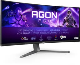 AOC AGON PRO AG346UCD - Ultrawide Curved OLED Gaming Monitor - HDR400 - 175hz - 34 inch — thumbnail 1