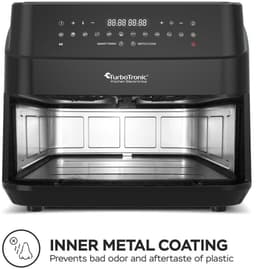 Turbotronic DAF5 Dubbele Airfryer XXL DualChef - 9L - Heteluchtfriteuse - Dubbele Mand - 2 x 4.5L - 50ºC tot 200ºC - 12 Kookprogramma's - Zwart — thumbnail 11