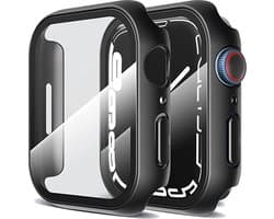 Screenprotector - Case - Hoesje - Geschikt voor Apple Watch Series 1/2/3 - 42 mm - 9H Gehard Glas - Zwart