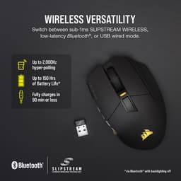 Corsair Scimitar Elite - Draadloze Optische Gaming Muis - RGB LED - Zwart — thumbnail 3