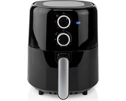 Nedis Airfryer – 3L – Heteluchtfriteuse – Gezond Frituren – Tijdschakelaar – Analoog – Compact – Zwart