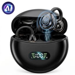 M79 - Open Ear Oortjes - Oortjes Draadloos - Sport Oordopjes - AI vertaalfunctie - 5.4 Bluetooth - Clip On - 16 uur - Spatwaterdicht - IPX5 - Oorclips - Voor sport en kantoor - Zwart — thumbnail 1