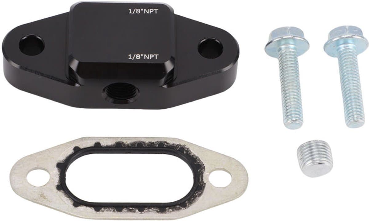 Omslagdeksel voor de oliekoeler van de motor, gemaakt van aluminiumlegering, geschikt voor de derde en vierde generatie 4.8L, 5.3L, 5.7L, 6.0L en 6.2L motoren met 2 NPT-interfaces. — afbeelding 1