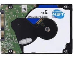 Interne Harde Schijf - Opslagstation HDD - Extra Gegevensopslag - Dun Profiel 7mm - 2TB - Zilver
